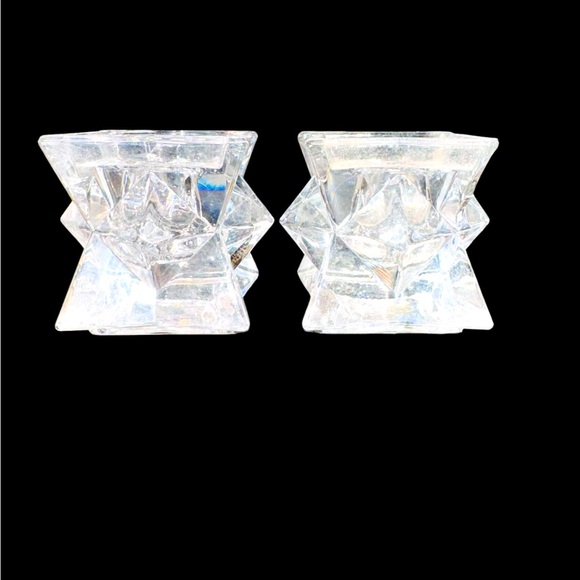 Vintage St. George 24% Fine Lead Crystal Candle Holder 2”x2” - Picture 1 of 5